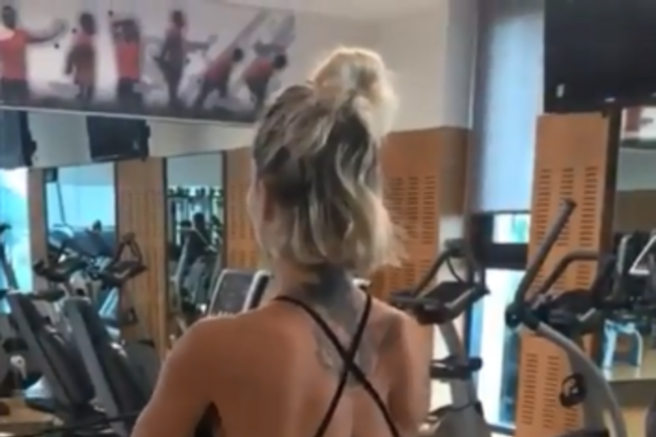 Luciana Abreu mostra-se a treinar no ginásio