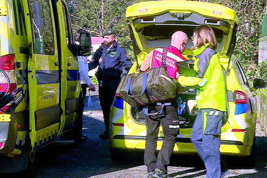Socorristas foram ao local do grave acidente, em Joane, no concelho de Famalicão 