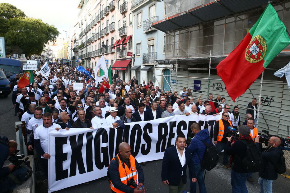 Manifestação da PSP e GNR em Lisboa