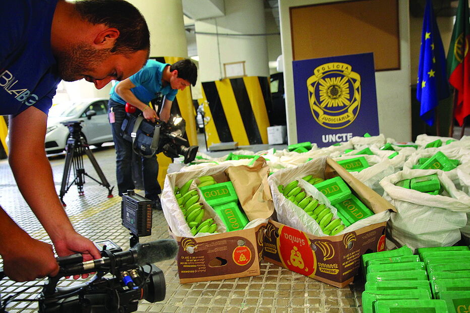 Cocaína estava escondida dentro de caixas de bananas 