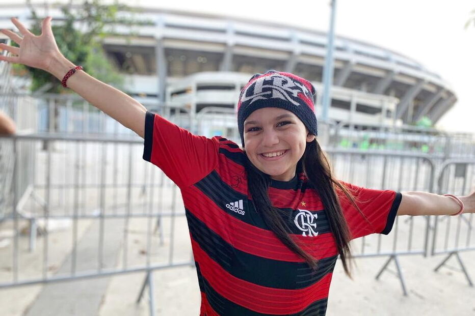 Mariana Vieira é um símbolo da claque infantil do Flamengo 