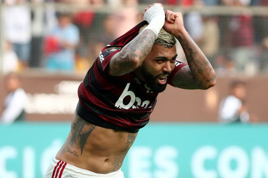 Flamengo celebra vitória da Taça dos Libertadores