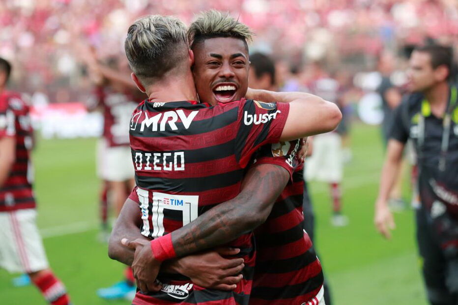 Flamengo celebra vitória da Taça dos Libertadores