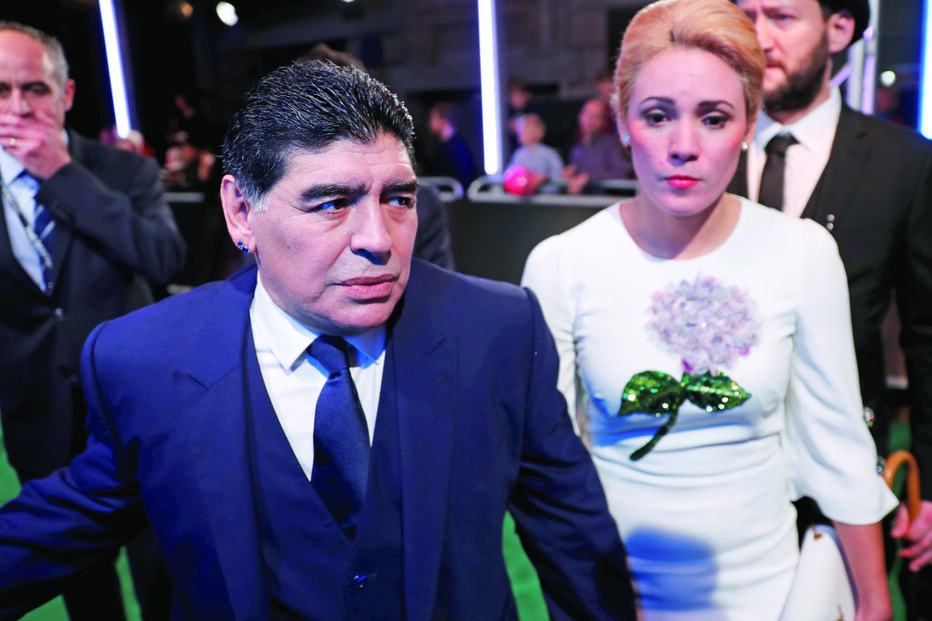 Maradona e a ex-namorada Rocío Oliva
