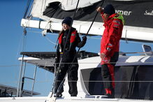 Ativista Greta Thuberg na viagem de barco até Lisboa