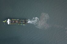 Dragagens no Rio Sado, em Setúbal, a 13 de dezembro de 2019