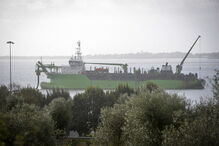 Dragagens no Rio Sado, em Setúbal, a 13 de dezembro de 2019