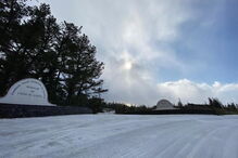 Neve pinta de branco Pico Ruivo na Madeira