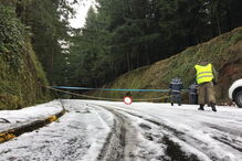 Neve pinta de branco Pico Ruivo na Madeira