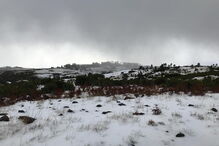 Neve pinta de branco Pico Ruivo na Madeira