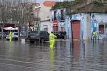 Inundações na Avenida Luísa Todi, em Setúbal 