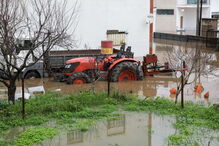 Cheias provocadas pela subida da água do rio Ceira, em Ceira, em Coimbra