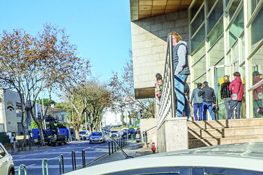 Sergei a entrar no Tribunal de Cascais, de onde saiu para a cadeia