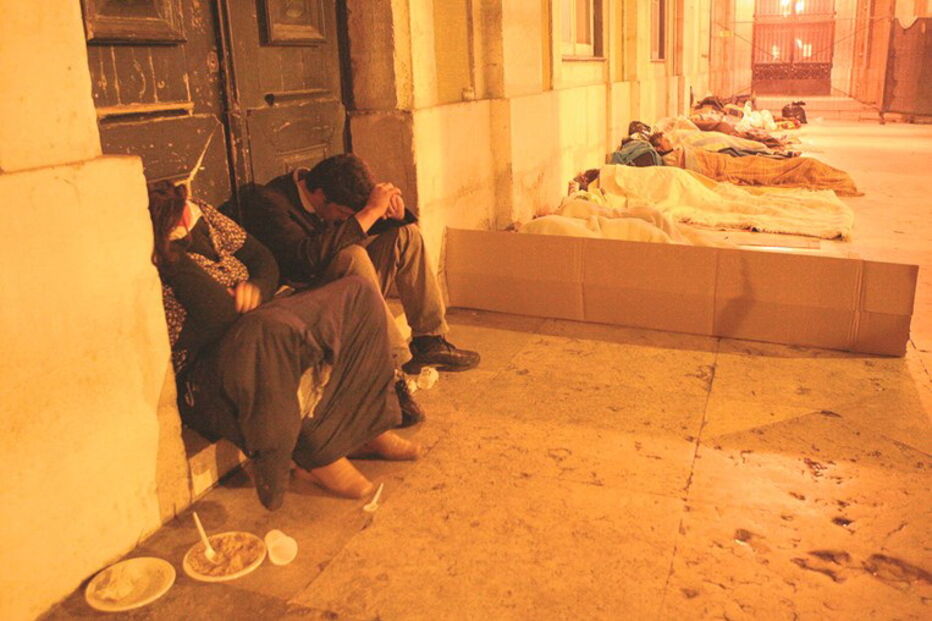 As pessoas que vivem na rua são sobretudo homens