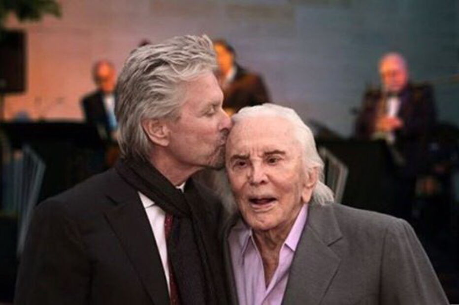 Michael Douglas com o pai, Kirk Douglas