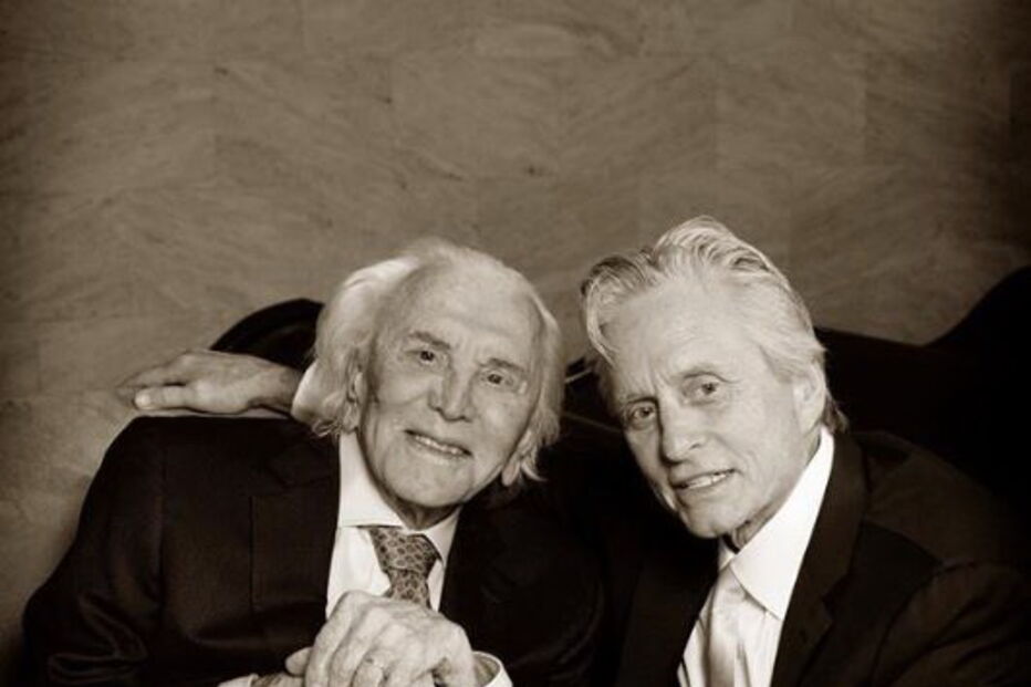 Michael Douglas com o pai, Kirk Douglas