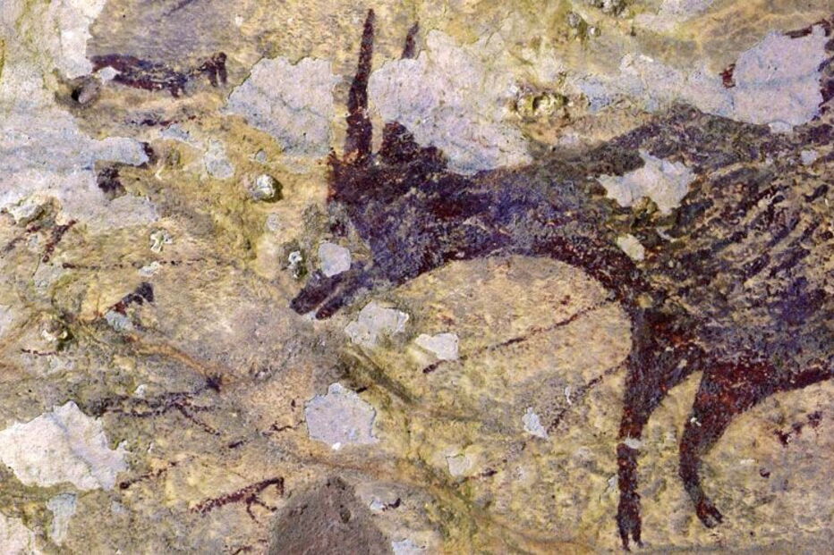 Pintura rupestre de caça mais antiga do Mundo descoberta na Indonésia