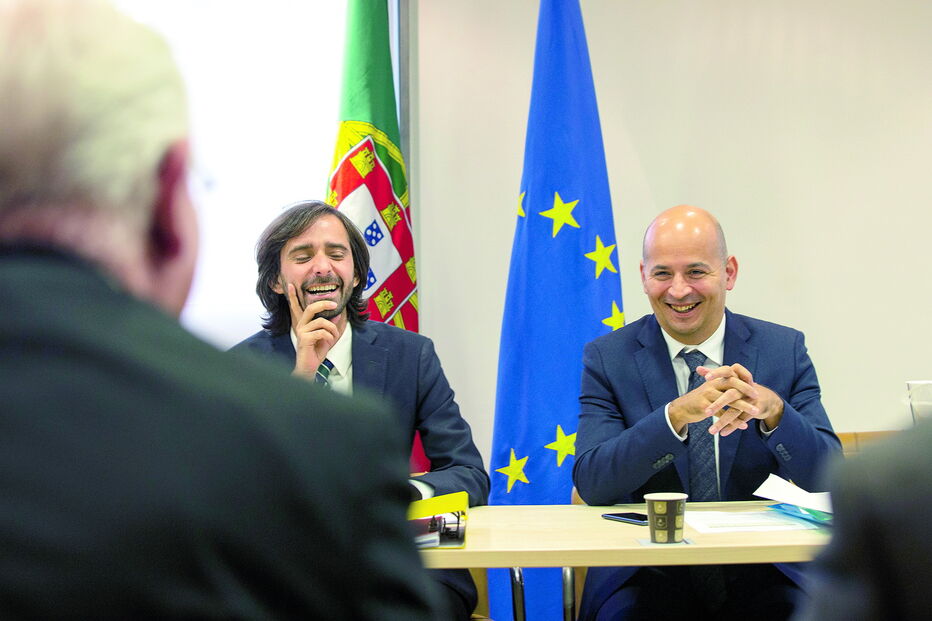 José Couto  e João Leão, secretários  de Estado da Administração Pública e do  Orçamento, reuniram com os sindicatos 