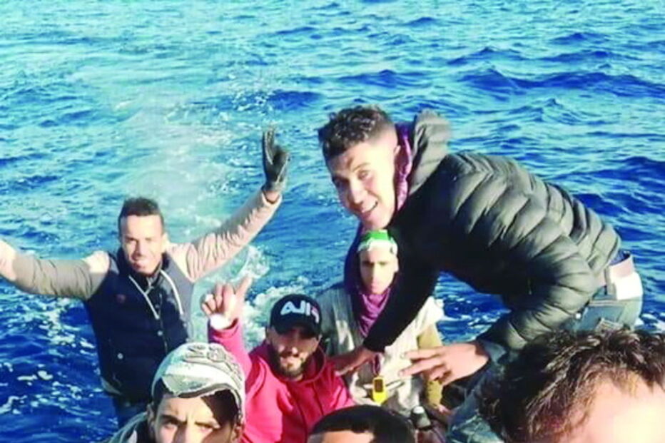 Fotografia tirada por um dos migrantes durante a viagem