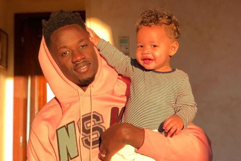 O pequeno Kai com o pai