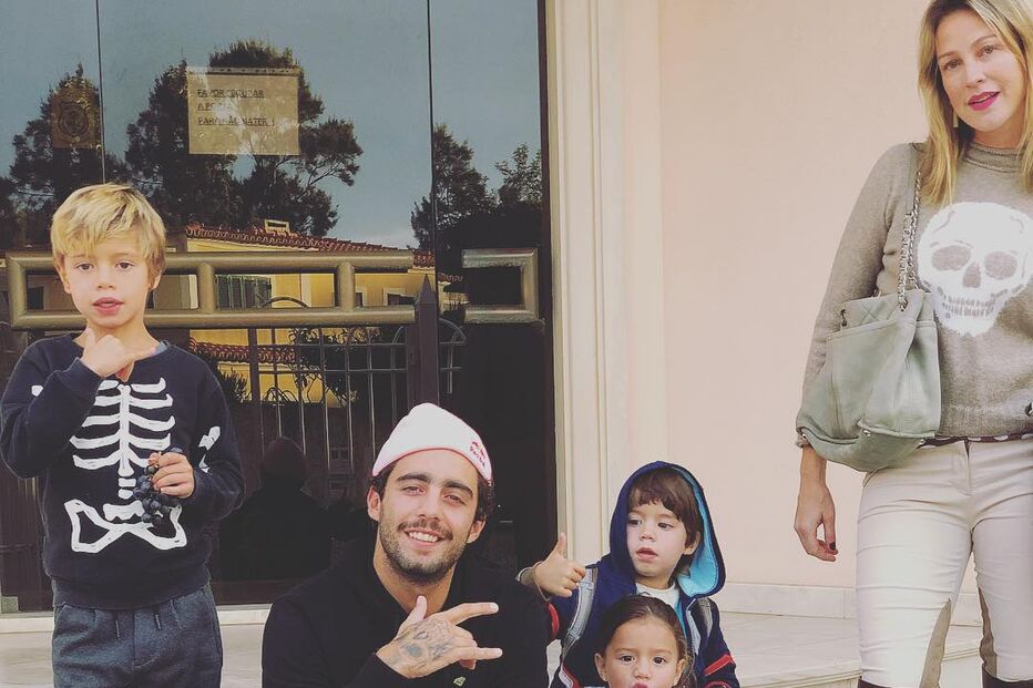 Pedro, Luana e os filhos do casal