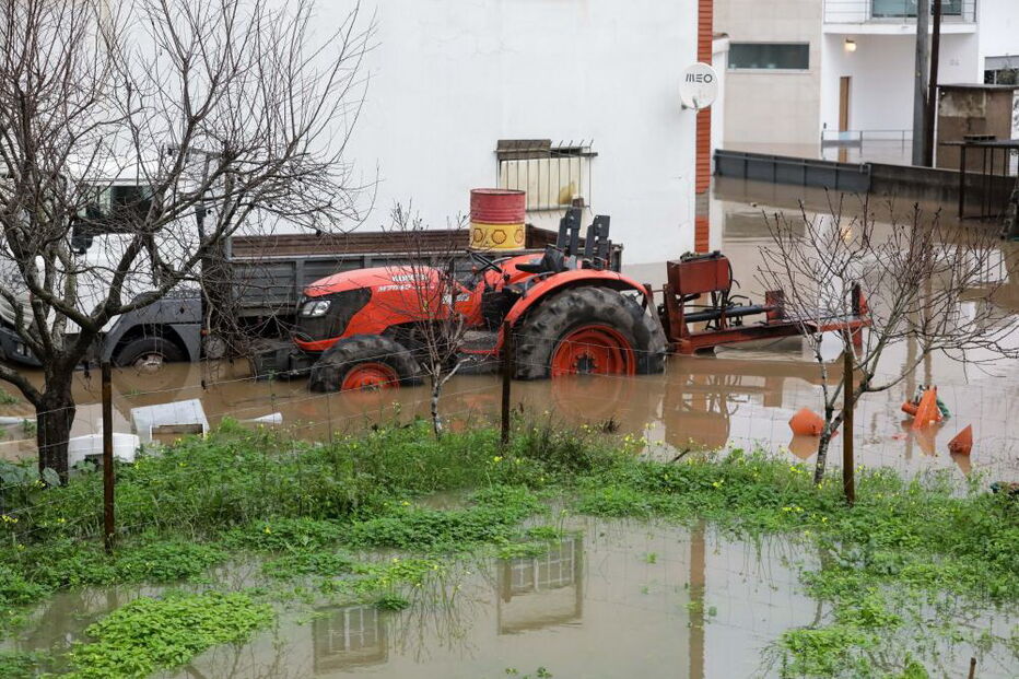 Cheias provocadas pela subida da água do rio Ceira, em Ceira, em Coimbra