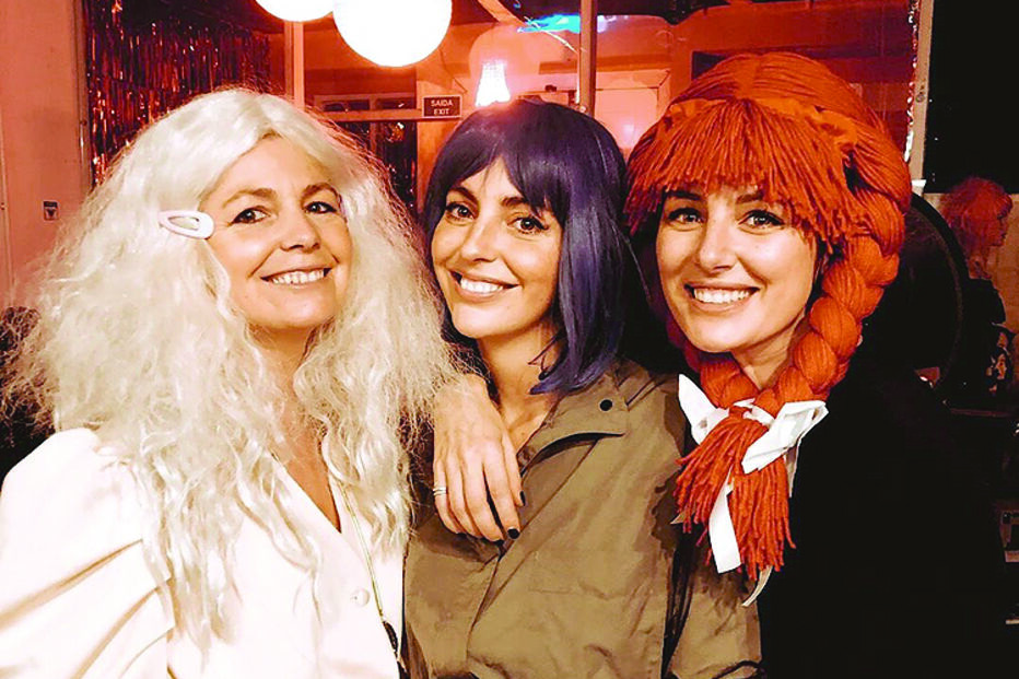 Jessica Athayde com Rita Ferro Alvim e Helena Coelho