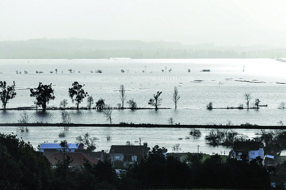 Em Meãs do Campo, os terrenos agrícolas deram lugar a um imenso lago