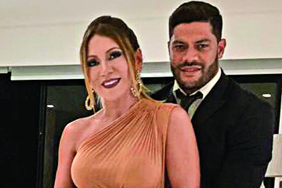 Hulk com Iran de Souza, com quem esteve casado 12 anos