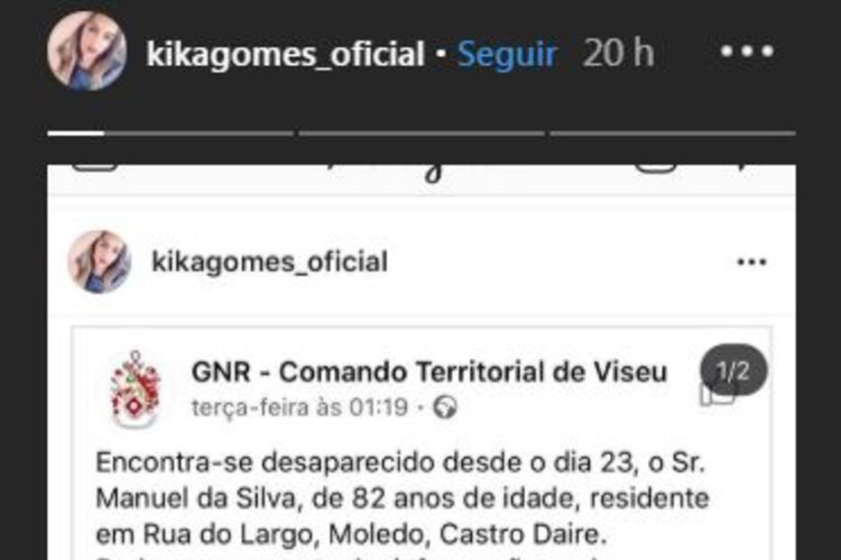 Kika Gomes faz apelo para encontrar tio desaparecido