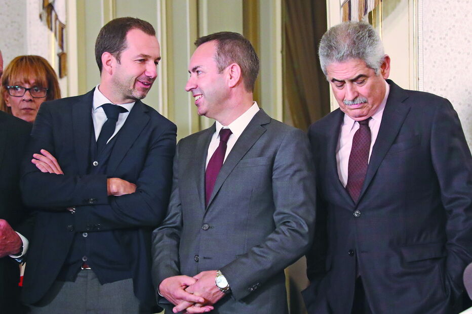 Dirigentes Frederico Varandas, António Salvador e Luís Filipe Vieira 