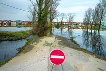Zonas alagadas no concelho de Montemor-o-Velho. Os diques ainda não estão reparados 