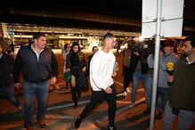 Cristiano Ronaldo de chegada a Lisboa com Georgina Rodríguez