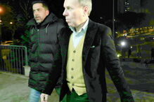 Miguel Nogueira Leite, vogal da direção do Sporting, também à entrada para a reunião