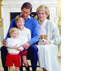 Princesa Diana, príncipe Carlos, William e Harry