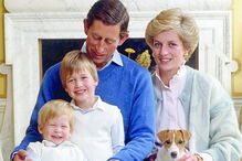Princesa Diana, príncipe Carlos, William e Harry
