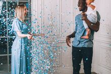 Eder Lopes e a mulher vão ter um menino