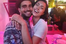 Débora Monteiro e o companheiro