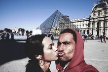 Débora Monteiro e o companheiro