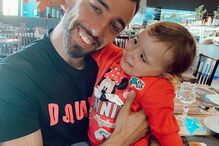 Bruno Fernandes e a filha Matilde