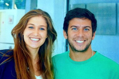 Francisco Rodrigues dos Santos e a namorada