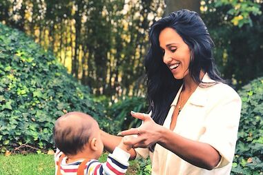 Rita Pereira e o filho Lonô