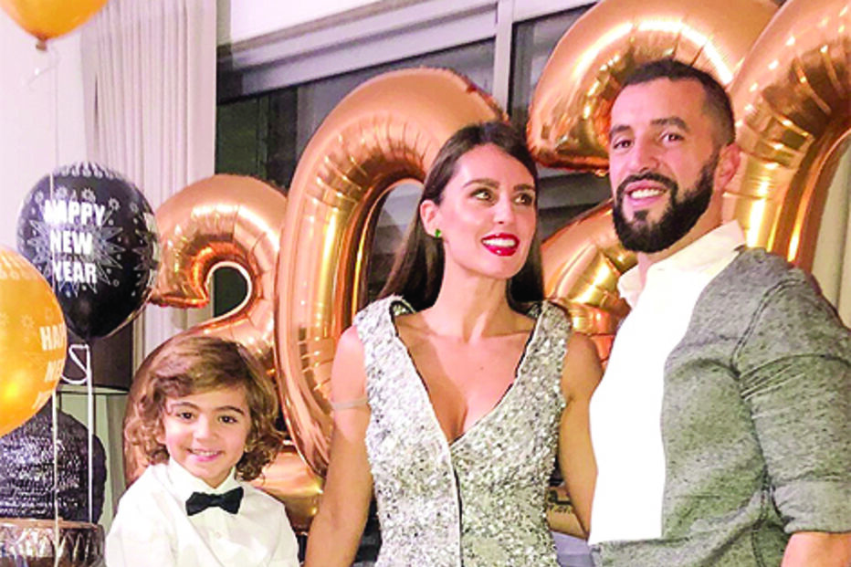  Simão Sabrosa  com a mulher Vanessa Rebelo e o filho Simão