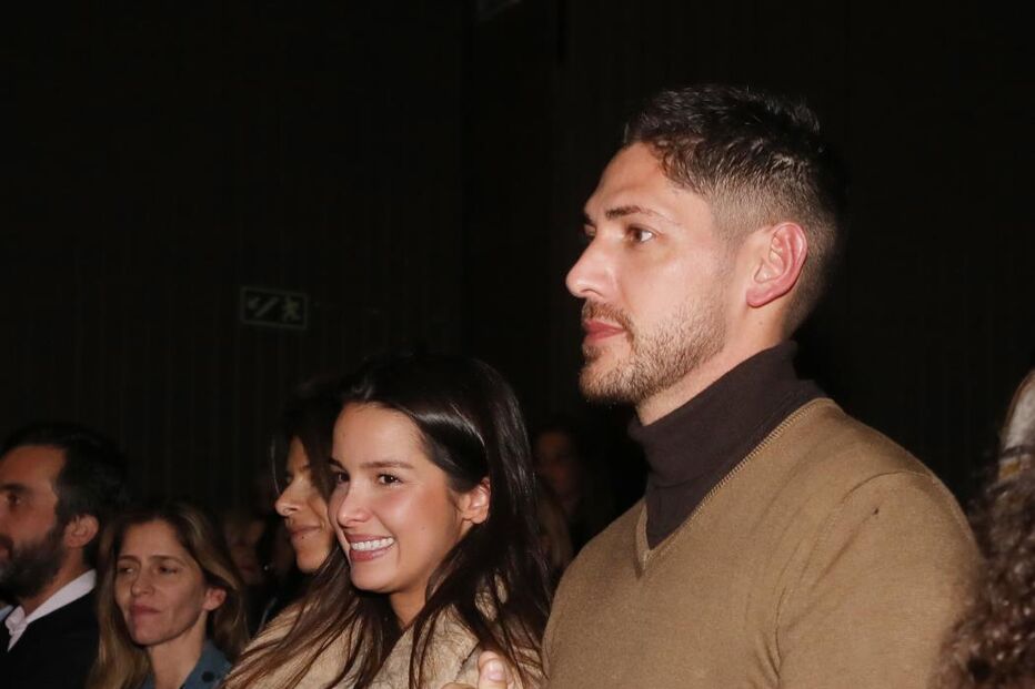 Ângelo Rodrigues com a atriz Inês Monteiro