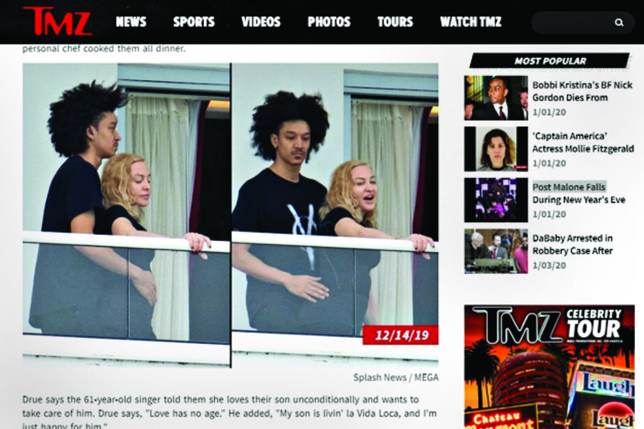 Madonna apanhada em momentos íntimos com namorado 36 anos mais novo