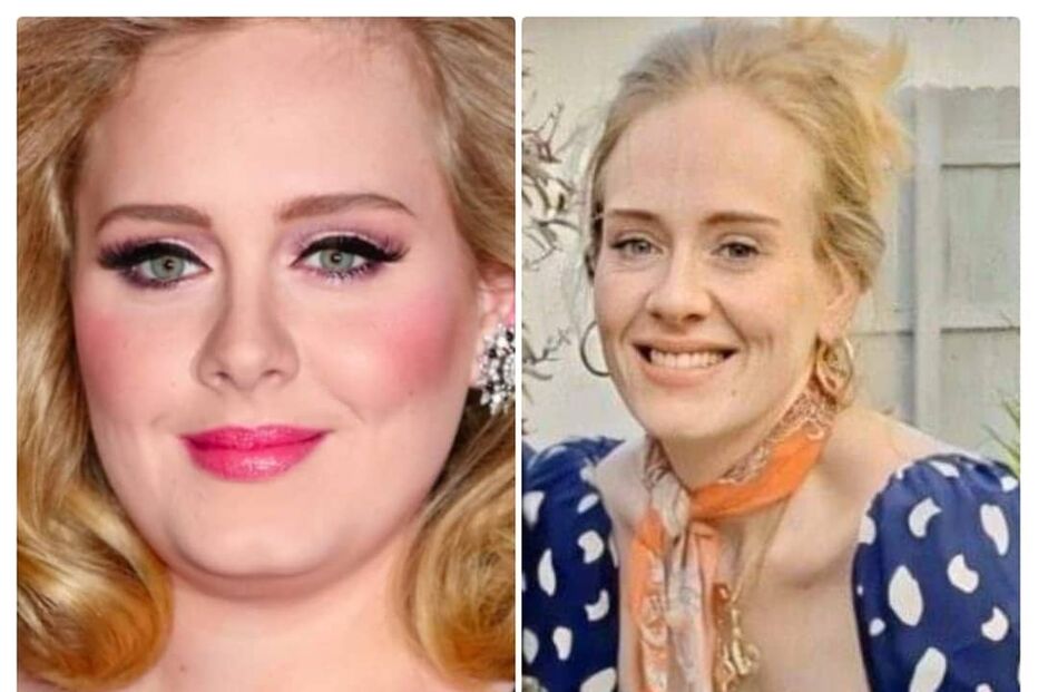O antes e depois de Adele