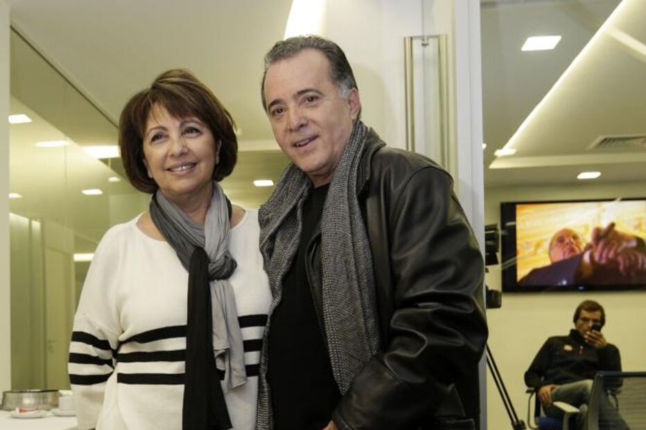 Tony Ramos e a mulher