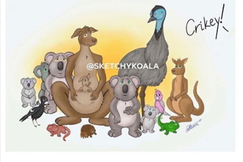 Cartoon de mulher australiana sobre incêndios torna-se viral