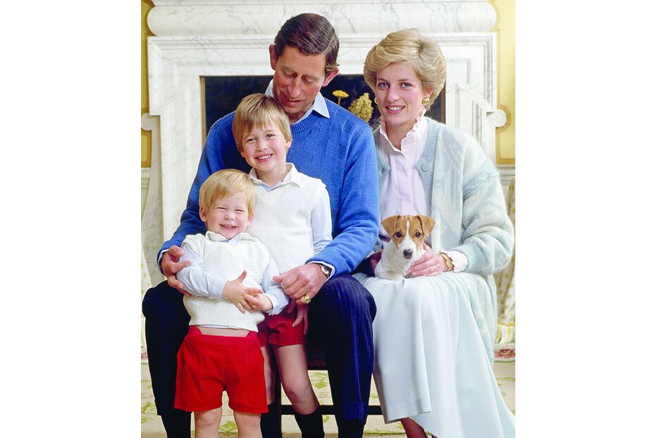 Princesa Diana, príncipe Carlos, William e Harry