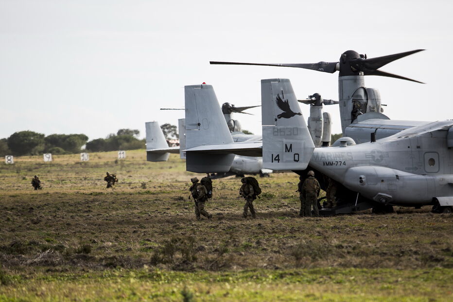 Fuzileiros portugueses e americanos treinam em Alcochete